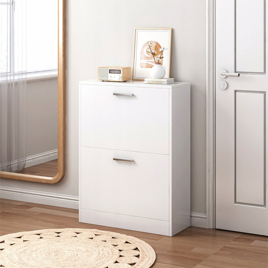 Armadio per scarpe bianco guardaroba scaffale per scarpe cassettiera loft moderna 60 cm