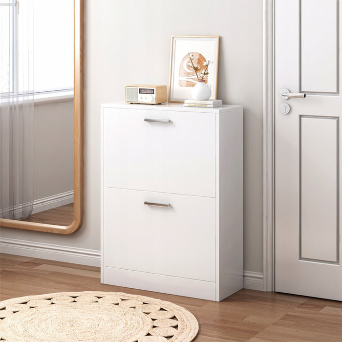 Armadio per scarpe bianco scaffale per scarpe cassettiera guardaroba loft moderno 60 cm