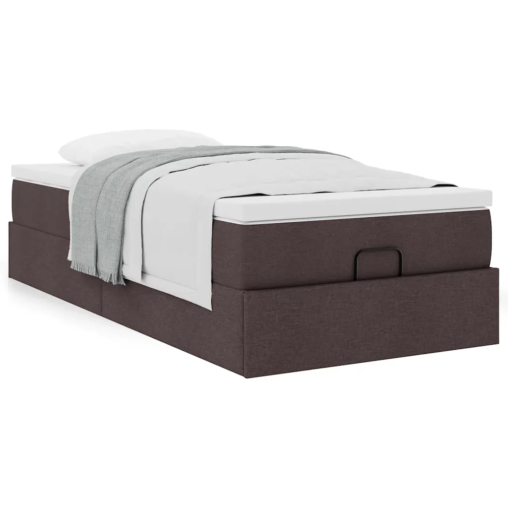 Struttura Letto Pouf con Materasso 90x200 cm in Tessuto 3311081