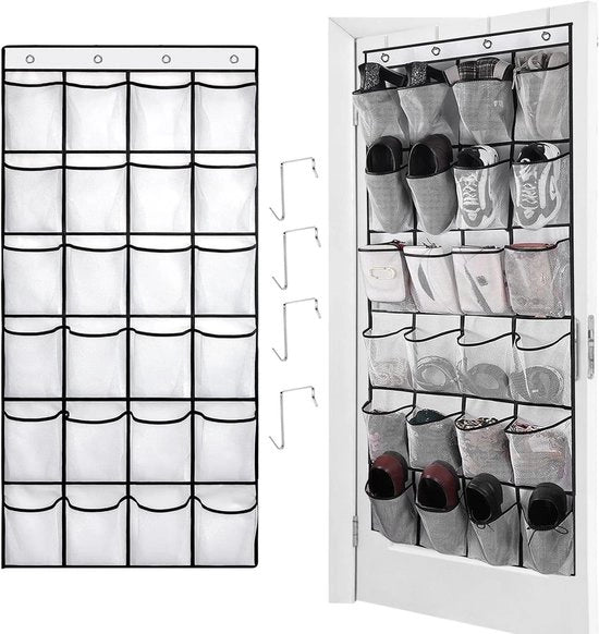 Scaffale per scarpe da appendere con 24 contenitori, pieghevole - per camera da letto, soggiorno, bagno