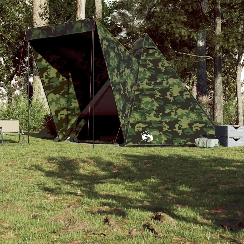 Tenda Familiare Tipi per 6 Persone Mimetica Impermeabile 4009444