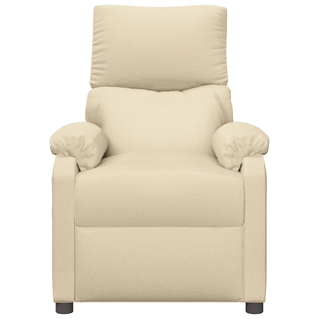Divano Sedia-Poltrona Reclinabile in Tessuto Crema 870425