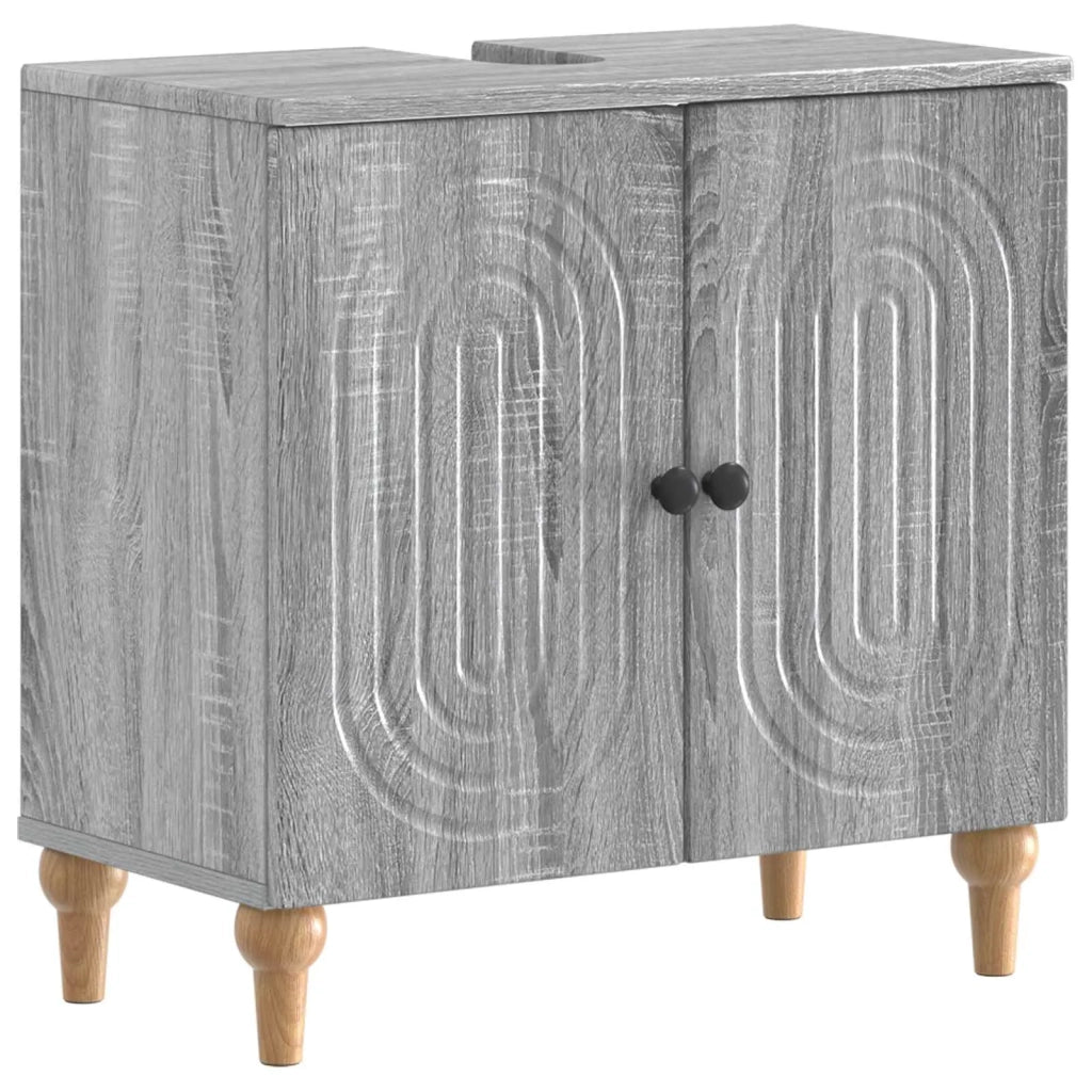 Armadio per Lavabo da Bagno ALKMAAR Sonoma grigio 896131