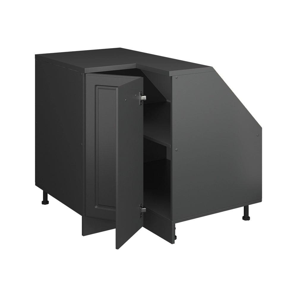 Mobile cucina angolare per sottotetto R-Line Antracite rustico/Antracite 75.6 cm con 1 porta, carcassa dell’armadio profondità 60 cm Vicco
