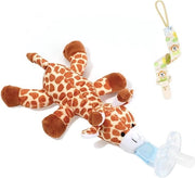 Oggetto per tenere il biberon con animale di peluche staccabile per bambini di 3-36 mesi - Clip per biberon carino e comodo