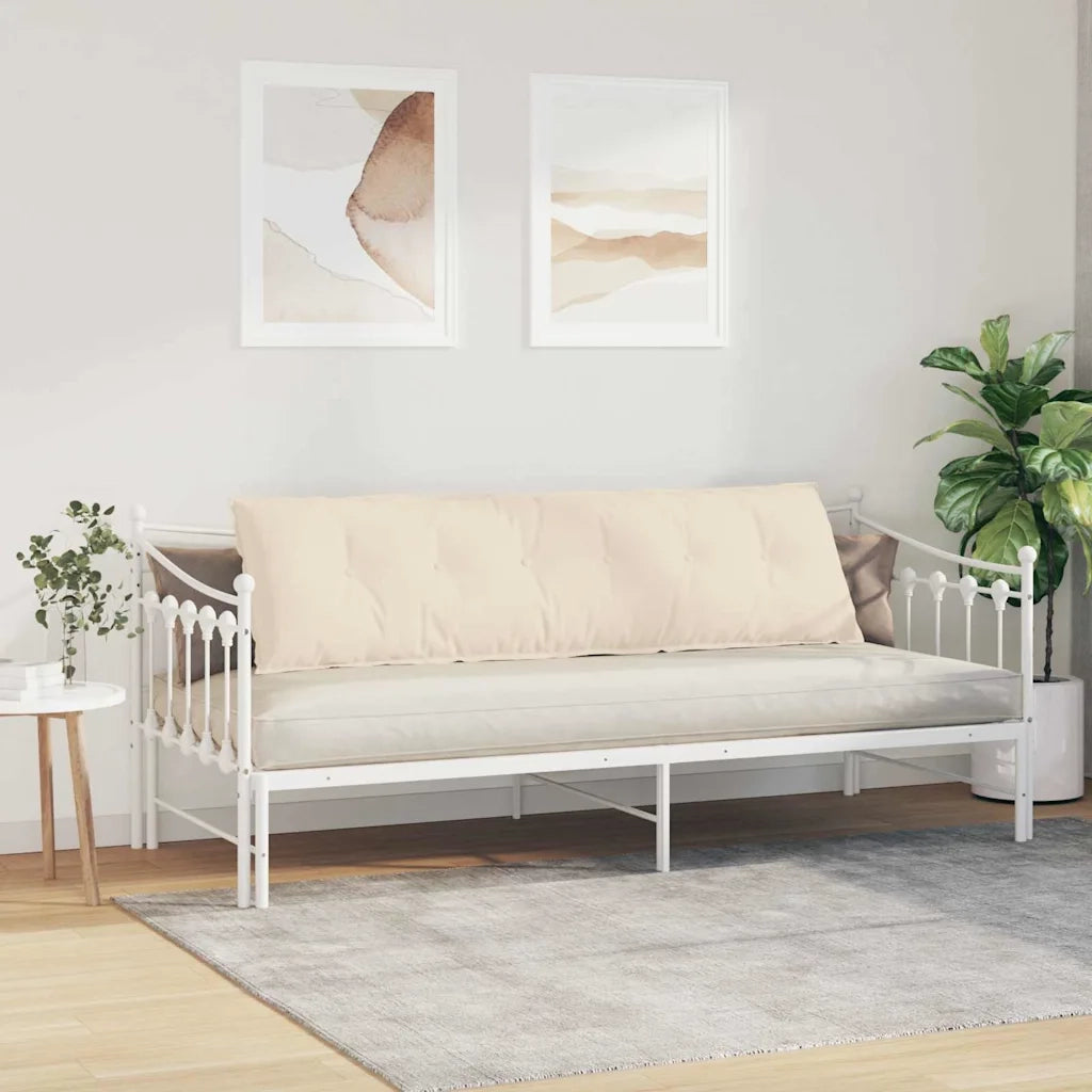 Cuscino per Schiena Beige 180 x 50 cm Tessuto in Microfibra