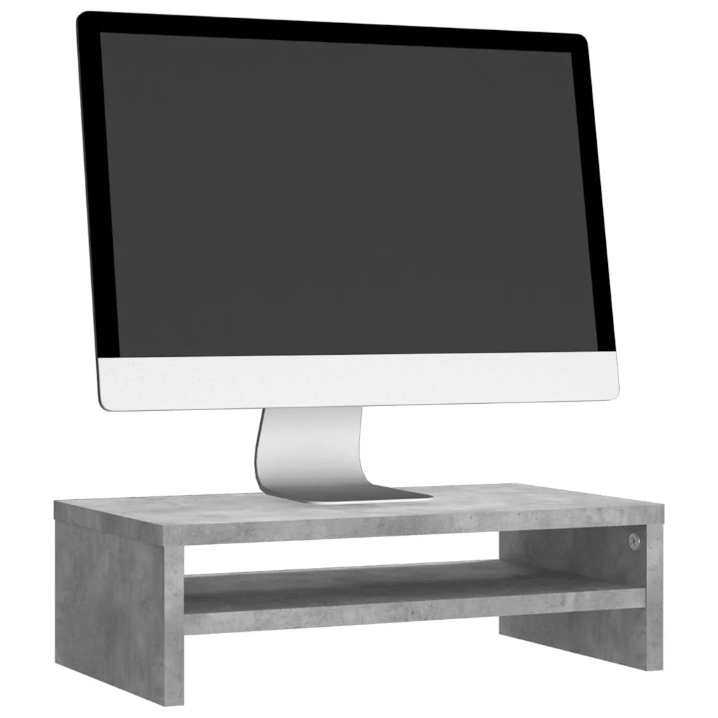 Supporto per Schermo Grigio Cemento 42x24x13 cm in Truciolato