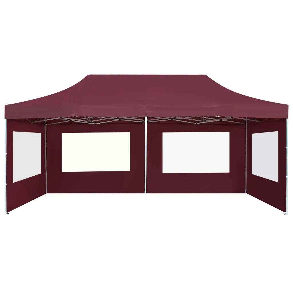 Gazebo Professionale Pieghevole Alluminio con Pareti 6x3m Vino cod mxl 54692