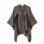 Sciarpa da donna double-face, scialle caldo e spesso in jacquard in stile europeo e americano.