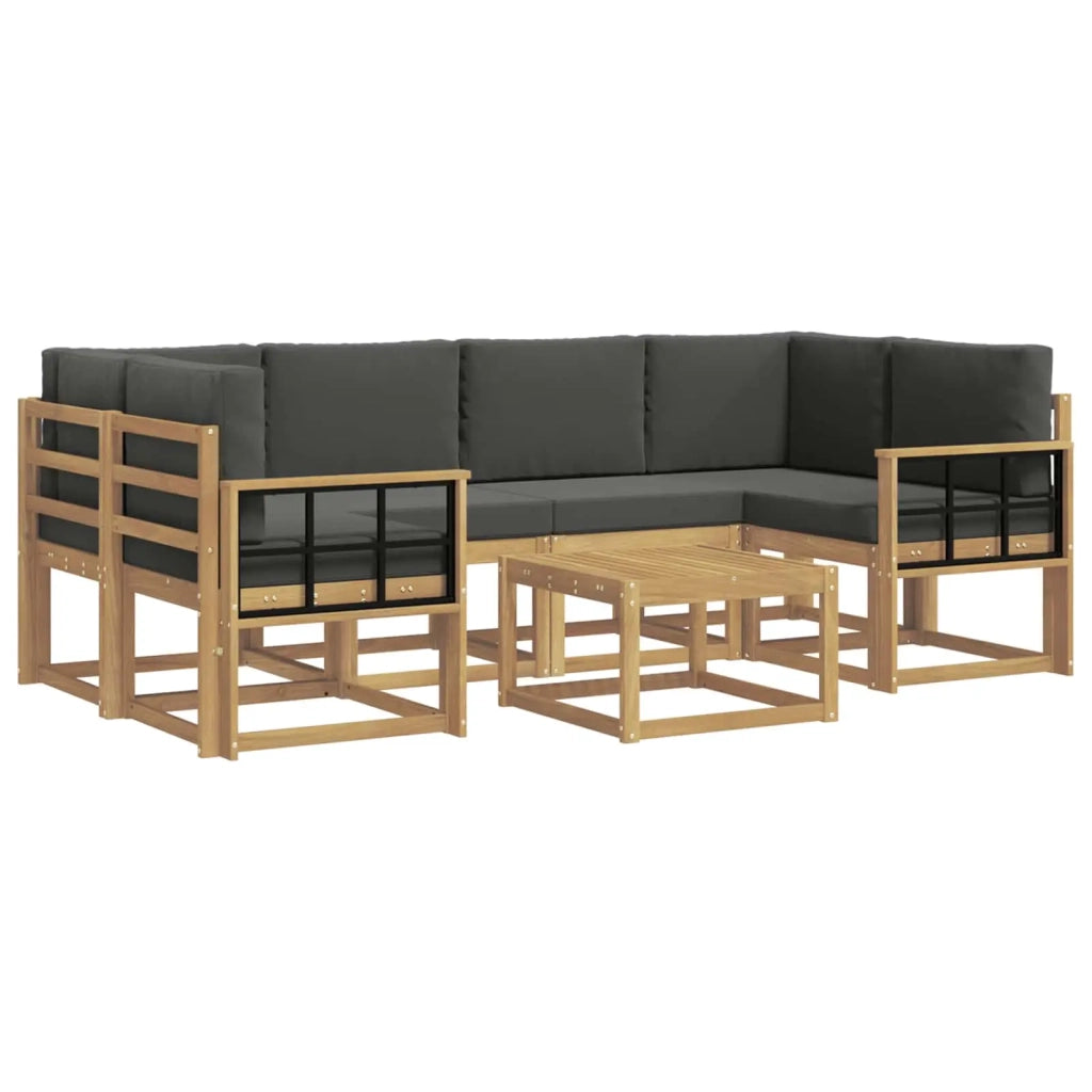 Set di divani da esterno con cuscino 7 pcs Bianco e Antracite 3387326