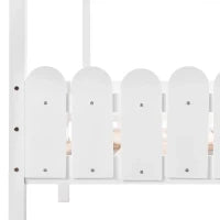 Letto a Casetta con 2 Cassetti su Ruote, Letto per Cameretta, Rete a Doghe, Senza Materasso, in Legno, 200×90 cm, Bianco