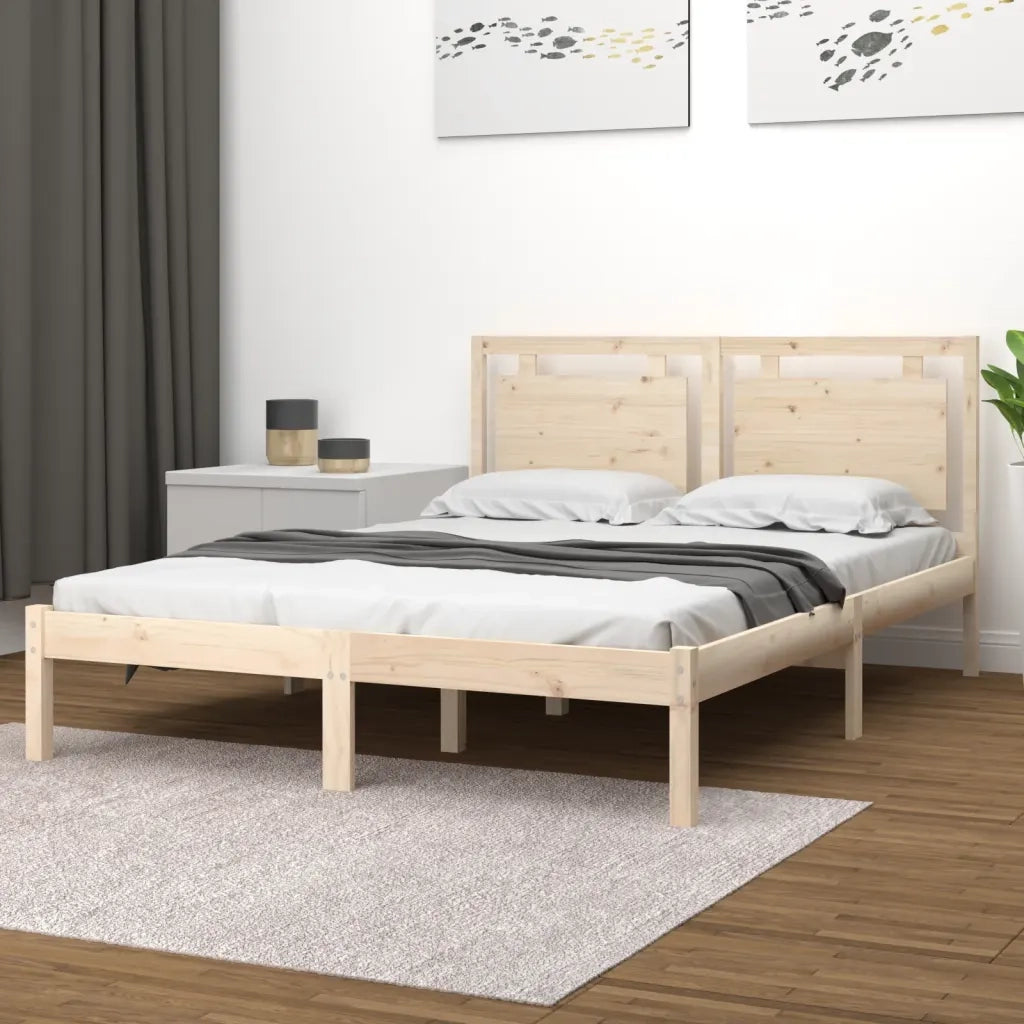 Giroletto-Struttura Letto in Legno Massello 200x200 cm 799767