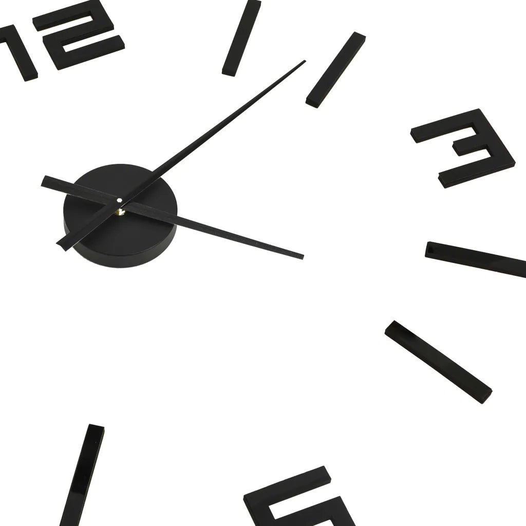 Orologio da Parete 3D Design Moderno Nero 100 cm XXL 325156