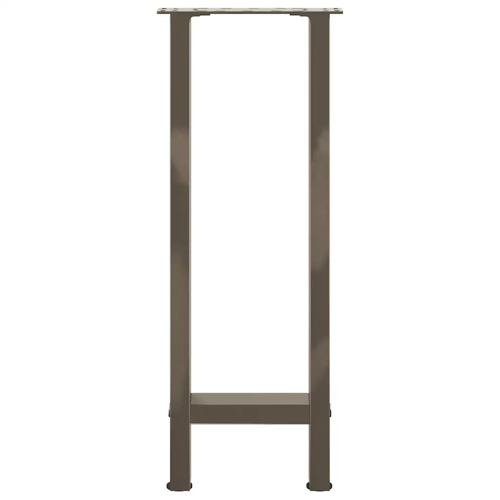 vidaXL Gambe per tavolo consolle in acciaio naturale 2 pz 38x(72-73) cm Acciaio