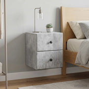 Mobiletto da notte a muro 2 pz Grigio Cemento 34,5 x 33 x 40 cm 899152