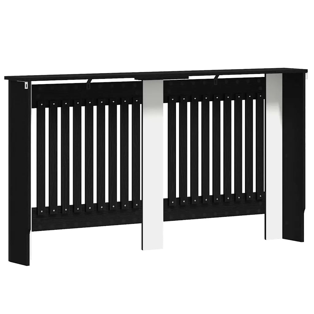 Copertura per radiatori Rovere Nero 152 x 19 x 81,5 cm 884091