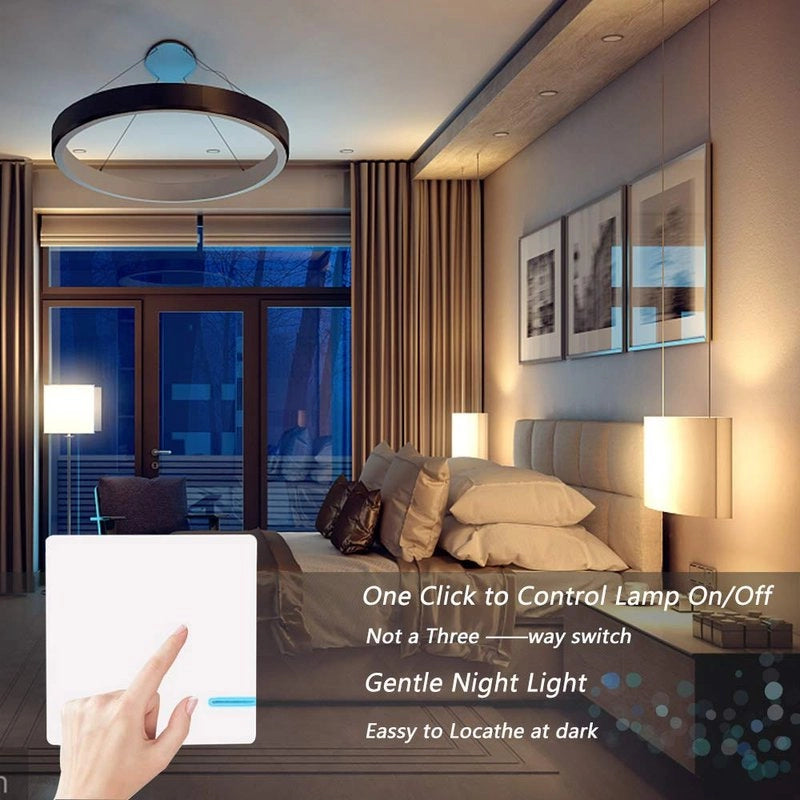 Kit Interruttore Da Parete Ricevitore Wireless WiFi 220V Compatibile Con Amazon Alexa Google Home Installazione Luci Senza Cavi Elettrici Senza Rompere Il Muro
