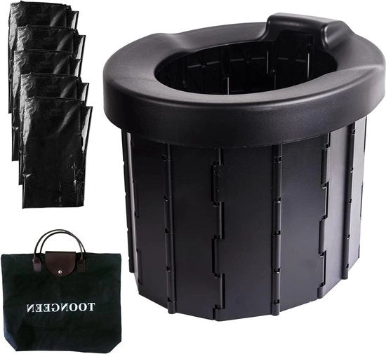 Toilet Portatile per Campeggio Adulti e Bambini - Lighweight WC con Tasca - Toilette Portatile per Campeggio Viaggi Festival Pesca - Capacità di Carico 200 kg
