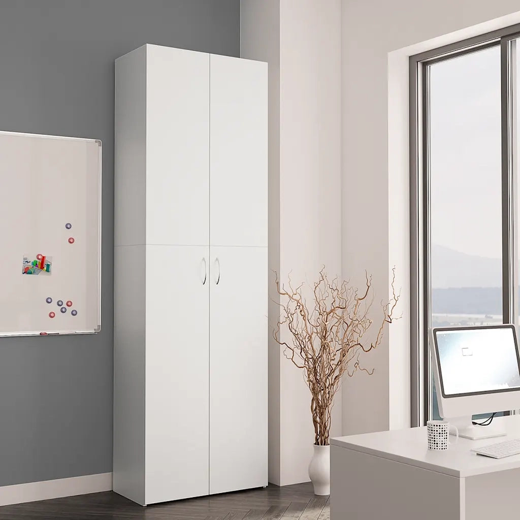 Armadio per Ufficio Bianco 60x32x190 cm in Legno Multistrato CFW9724140