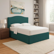 Batley, Letto Singolo Sfoderabile Made in Italy, Verde Petrolio