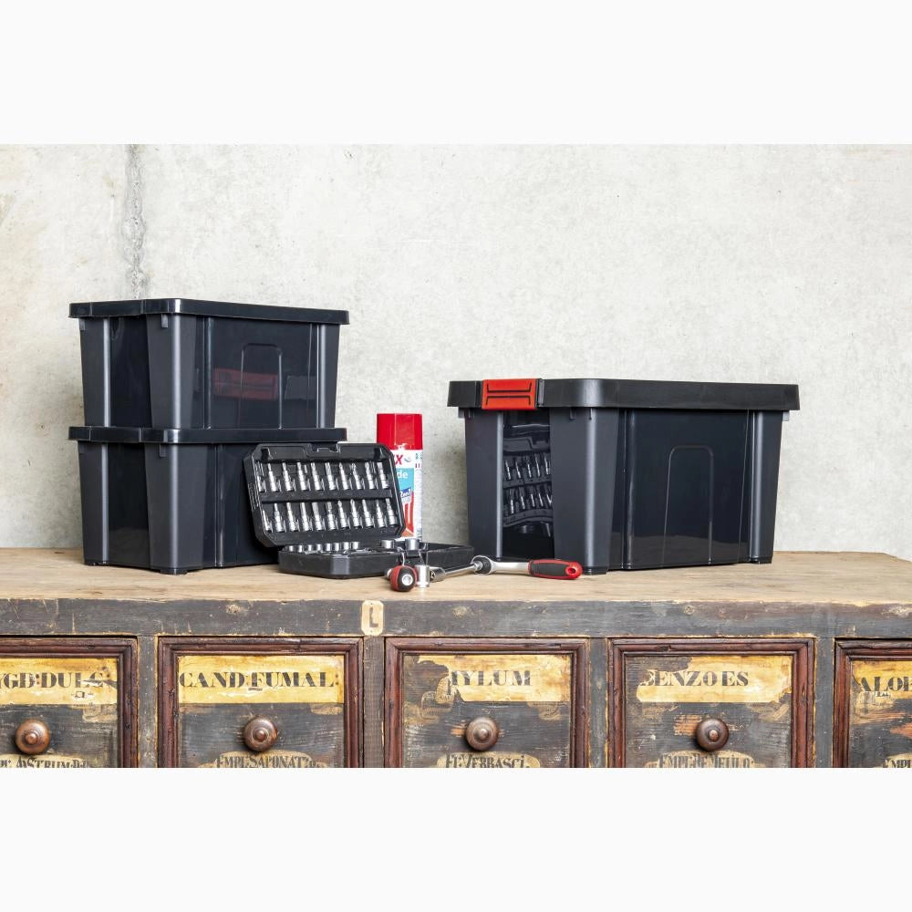 Contenitore Box Multiuso Porta attrezzi Portaoggetti Bricolage Trasparente 20 Litri