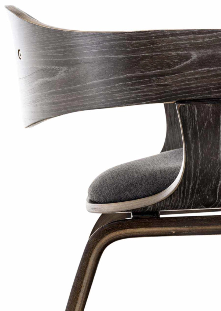 Set di 2 sedie Kingston in tessuto grigio/grigio scuro