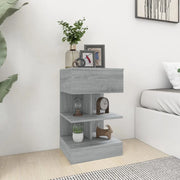 Comodino Grigio Sonoma 40x35x65 cm in Legno Multistrato 816043