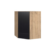 Vicco Mobile angolare da cucina Nero a righe 57 cm