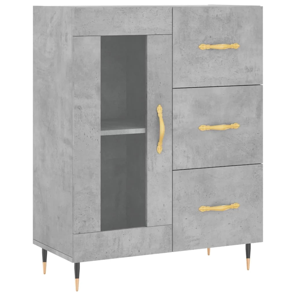 Buffet credenza cassettiera armadio mobile contenitore organizer cucina soggiorno salotto alto 69,5 x 34 x 180 cm legno ingegnerizzato grigio 02_0034647