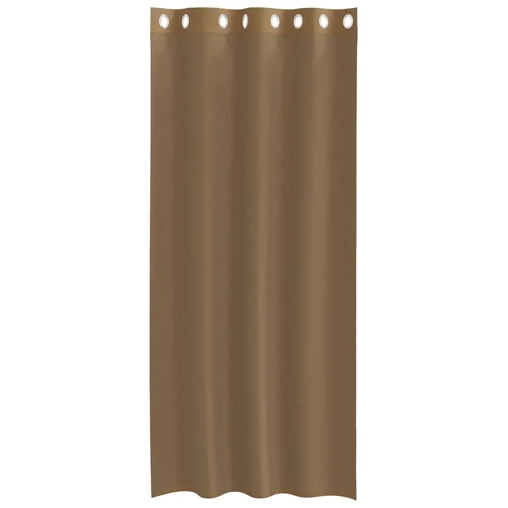 Tende in Voile con Occhielli 2 pz Marrone Chiaro 4102127