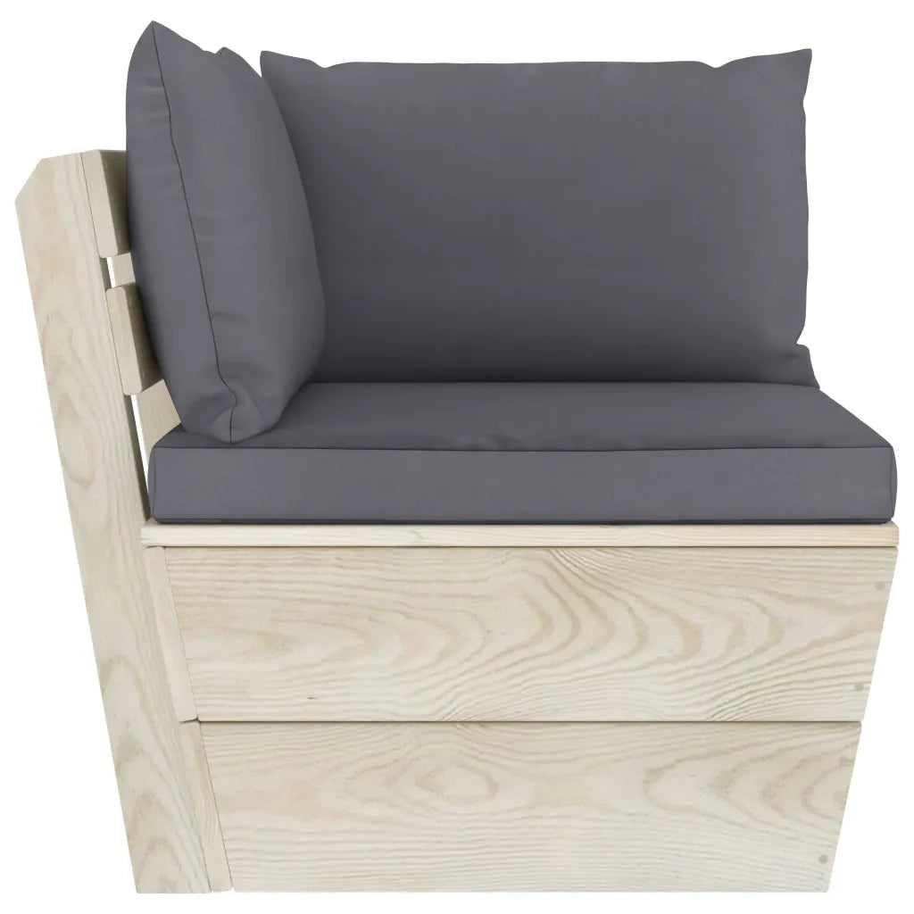 Divano da Giardino a 2 Posti su Pallet con Cuscini Legno Abete 3063384