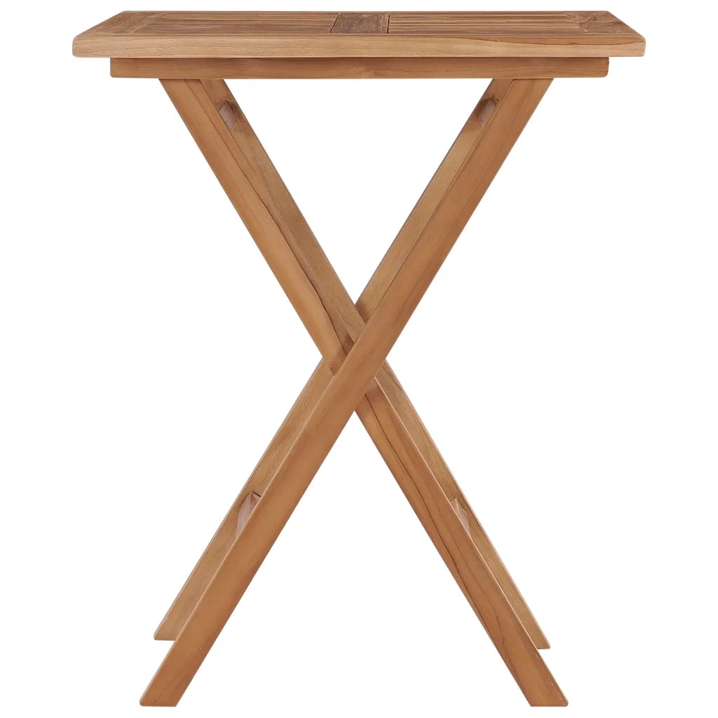 Tavolo da Giardino Pieghevole 60x60x75 cm in Massello di Teak cod mxl 34146