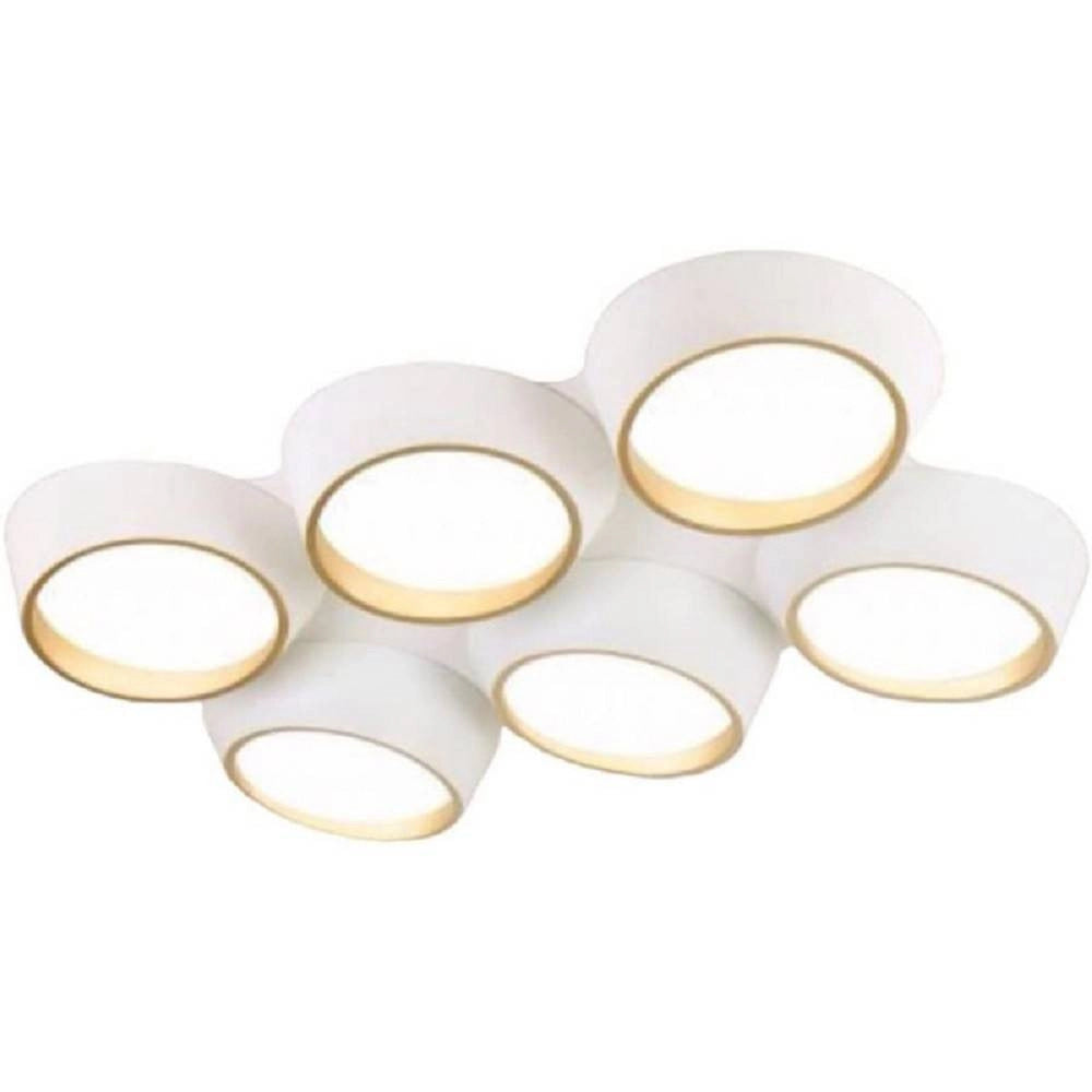Trade Shop - Plafoniera A Led 120 W Soffitto 6 Cerchi Irregolari Luce 4000k 6500k 3000k C51-b -