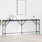 Tavolo Console Quercia Nera 200x29x75 cm Legno ingegnerizzato