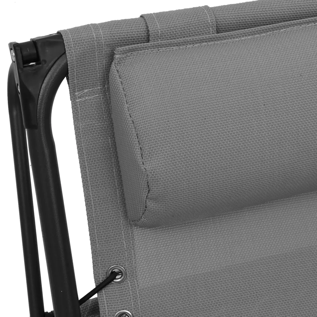Sdraio Pieghevole Grigio in Textilene cod mxl 37947