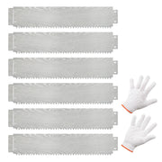 Bordatura resistente del letto del giardino per prato con un paio di guanti, Set di 6 pezzi bordatura da giardino Argento-Fioriere
