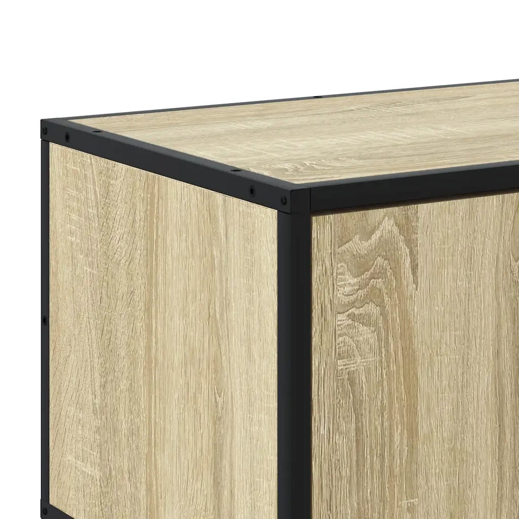 Mobile TV Rovere Sonoma 100x35x50 cm Legno Multistrato Metallo 848830