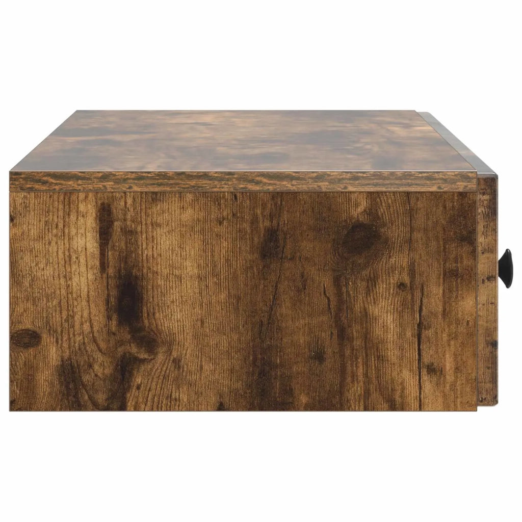 Tavolino da Parete Laterale 87,5 x 34,5 x 17 cm Rovere Fumo 898160