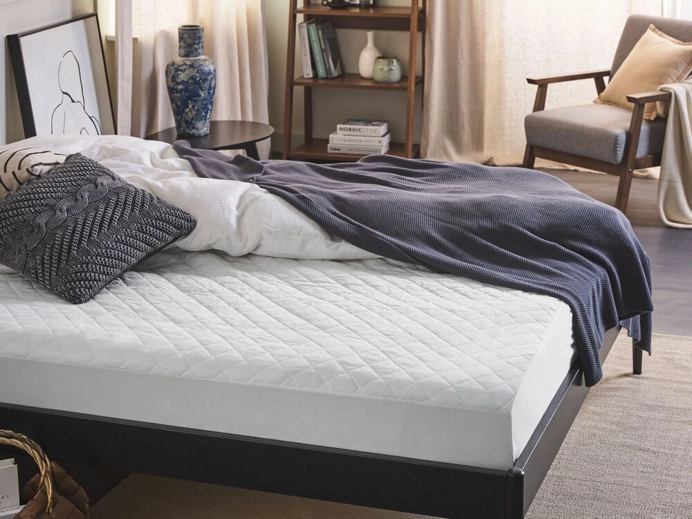Proteggi materasso copri materasso trapuntato matrimoniale 140 x 200 cm cotone japara bianco