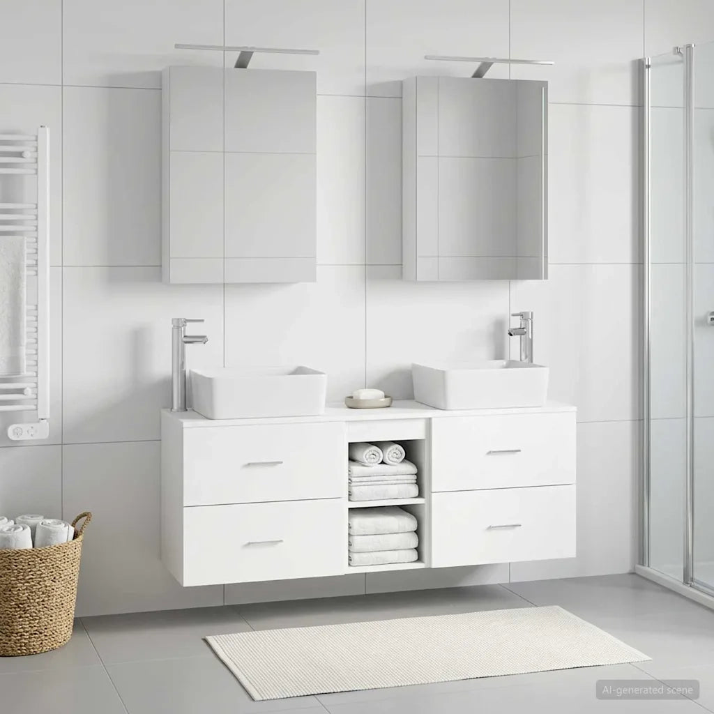 Set di mobili per il bagno 5 pcs Bianco 3406831