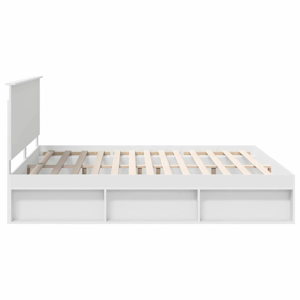 Struttura del letto Bianco 200 x 200 cm Pino massello