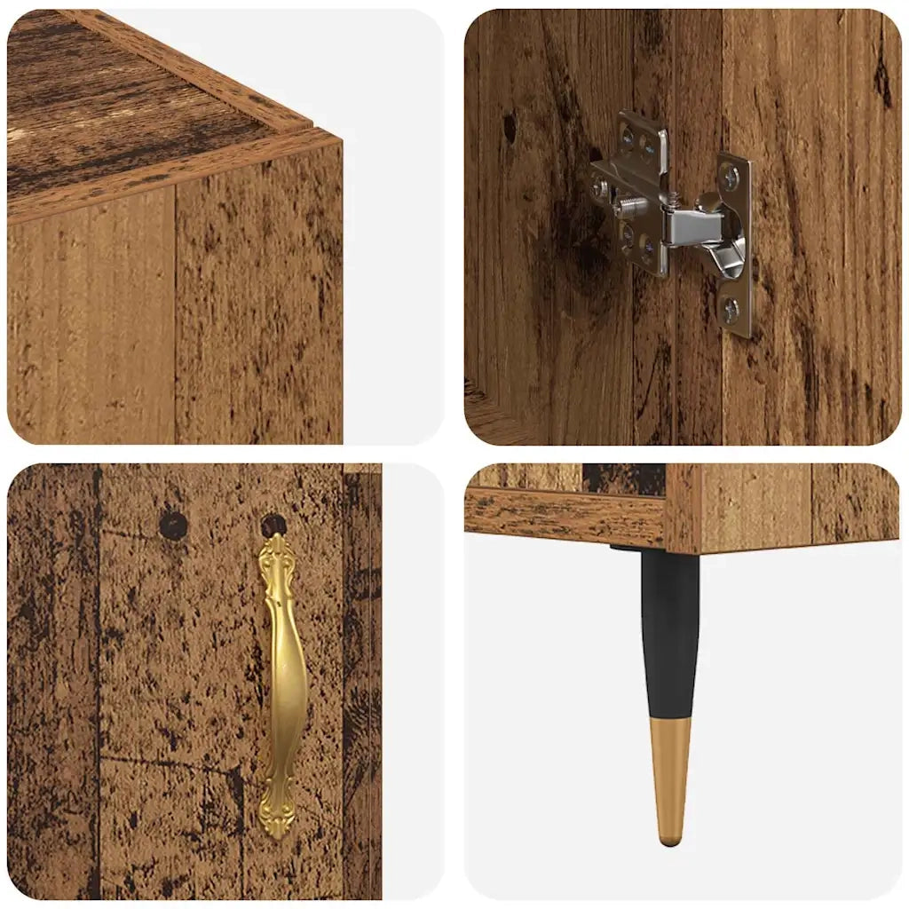 Credenza-Buffet-Armadio da cucina Legno vecchio 90 x 34 x 80 cm Legno multistrato 301581