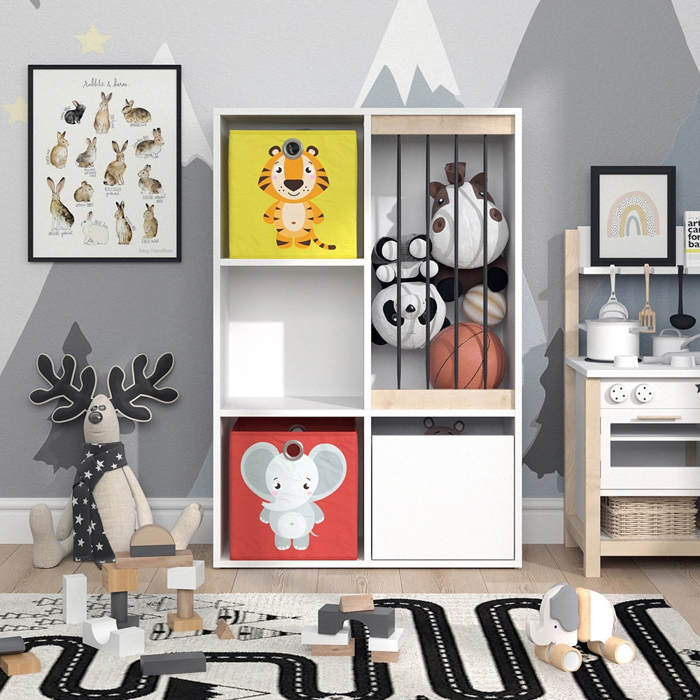 Vicco Libreria bambini Bianco 72 x 107.8 cm con 2 scatole pieghevoli opt.2