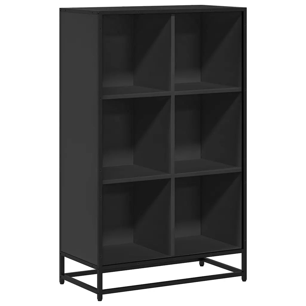 vidaXL Libreria Nera 65,5x33x107,5 cm in Legno Multistrato