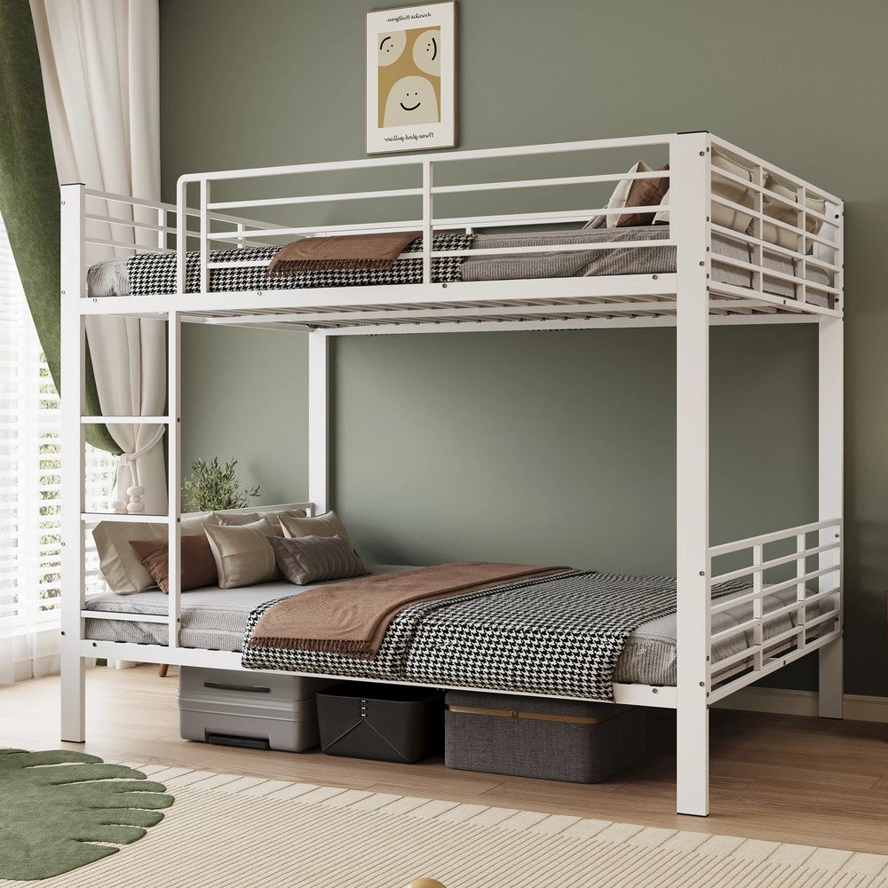 Letto a castello ¨C Minimal ¨C Bianco metallo 140x200 cm