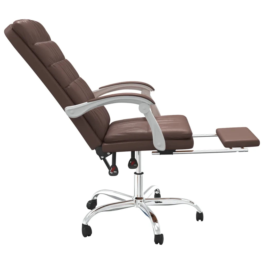 Poltrona da Ufficio Reclinabile Marrone in Similpelle cod mxl 34059