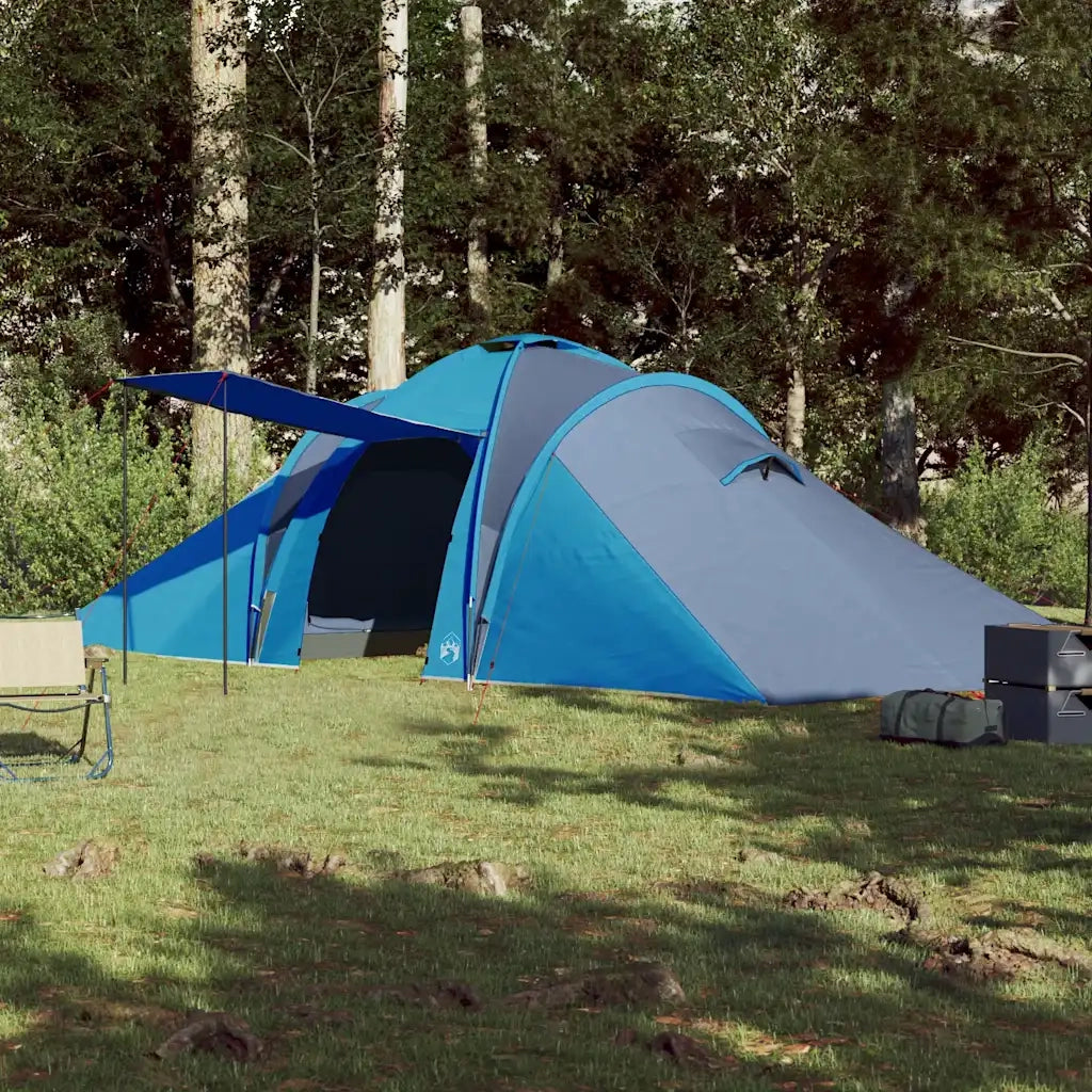 Tenda da Campeggio a Cupola per 4 Persone Blu Impermeabile 94344