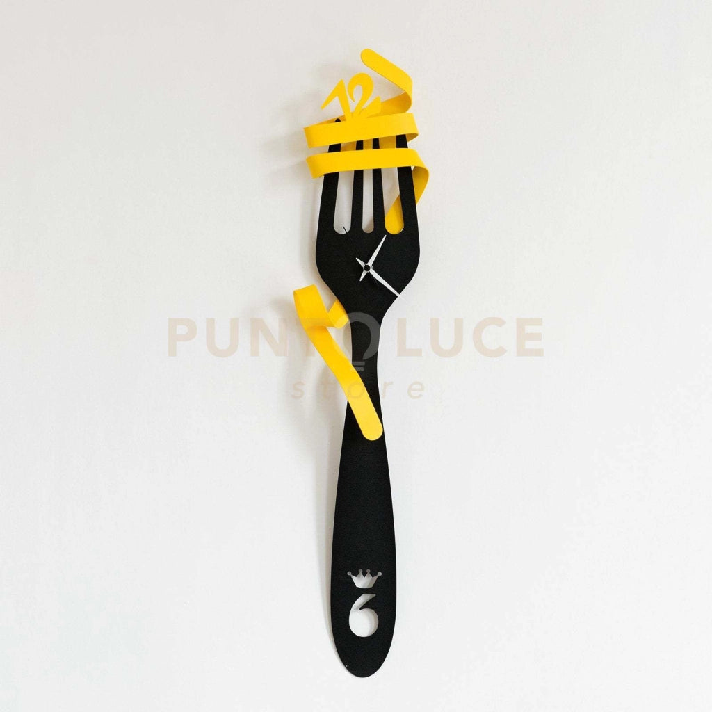 Orologio da parete da cucina per buongustai Italy-Italy Giallo e nero