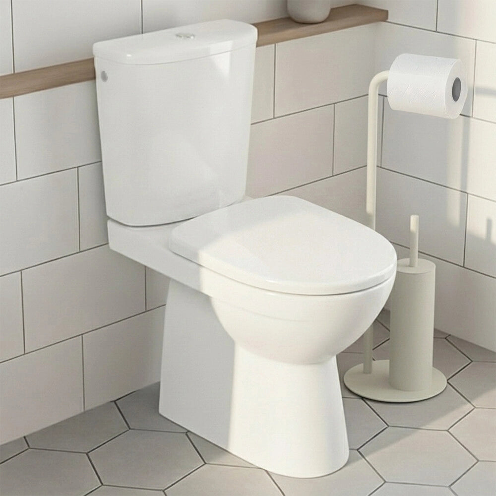 Vaso monoblocco con scarico a terra e copriwc Selnova Geberit
