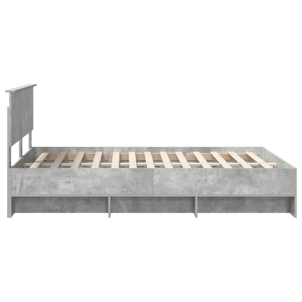 Struttura del letto con testiera Grigio cemento 140 x 200 cm 3408854